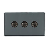 Hamilton 7G28T23 G2 Black Nickel 20A triple toggle light switch 2 way