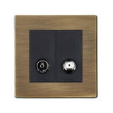 Hamilton 7G29TVSATB G2 Antique Brass non-isolated TV and satellite socket