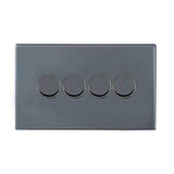 Hamilton 7G2A4XLEDITB100 G2 Anthra Gray quadruple 100w LED 2 way dimmer