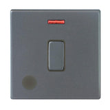 Hamilton 7G2ADPNCGA-QG G2 Anthra Gray 20A double pole switch with neon and cable outlet