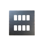 Hamilton 7G2EB8GFP G2 Etrium Bronze 8 Gang grid-fix face plate (face plate only)