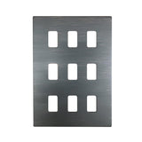 Hamilton 7G2EB9GFP G2 Etrium Bronze 9 Gang grid-fix face plate (face plate only)