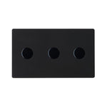 Hamilton Hartland G2 Matt Black 3 Gang 100w 2 Way LED Dimmer