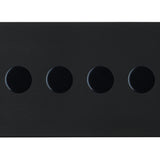 Hamilton Hartland G2 Matt Black 4 Gang 100w 2 Way LED Dimmer