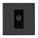 Hamilton Hartland G2 Matt Black Non-Isolated Female TV Socket