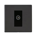 Hamilton Hartland G2 Matt Black Non-Isolated Female TV Socket