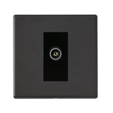 Hamilton Hartland G2 Matt Black Non-Isolated Female TV Socket