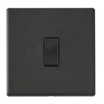 Hamilton Hartland G2 Matt Black 10a 1 Gang Light Switch