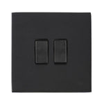 Hamilton Hartland G2 Matt Black 10a 2 Gang Light Switch