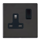 Hamilton Hartland G2 Matt Black 13a Single Socket