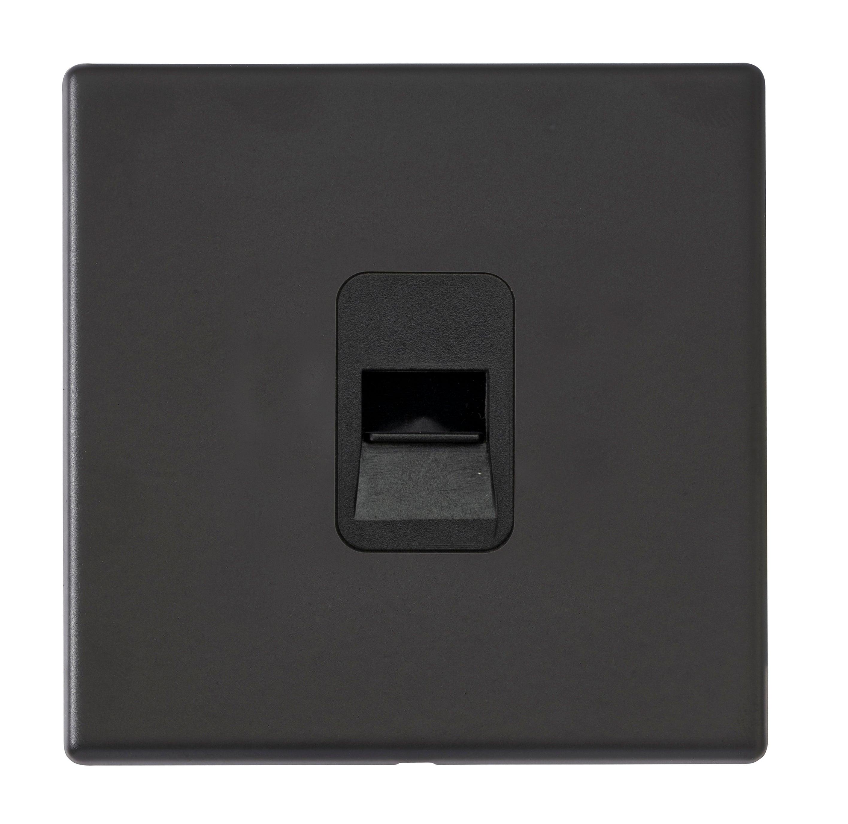 Hamilton Hartland G2 Matt Black Telephone Master Socket