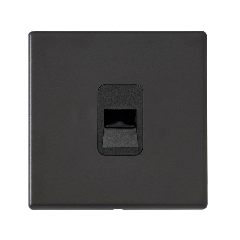 Hamilton Hartland G2 Matt Black Telephone Master Socket