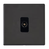 Hamilton Hartland G2 Matt Black Non-Isolated TV Socket