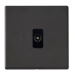 Hamilton Hartland G2 Matt Black Isolated TV Socket