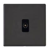 Hamilton Hartland G2 Matt Black Isolated TV Socket