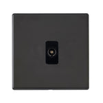 Hamilton Hartland G2 Matt Black Isolated TV Socket