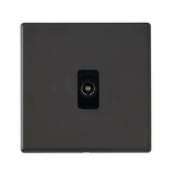 Hamilton Hartland G2 Matt Black Isolated TV Socket