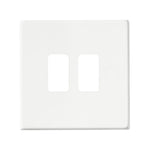 Hamilton Hartland G2 Matt White 2 Gang Grid Plate