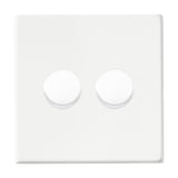 Hamilton Hartland G2 Matt White 2 Gang 100w 2 Way LED Dimmer