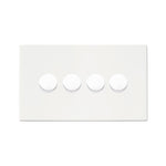 Hamilton Hartland G2 Matt White 4 Gang 100w 2 Way LED Dimmer