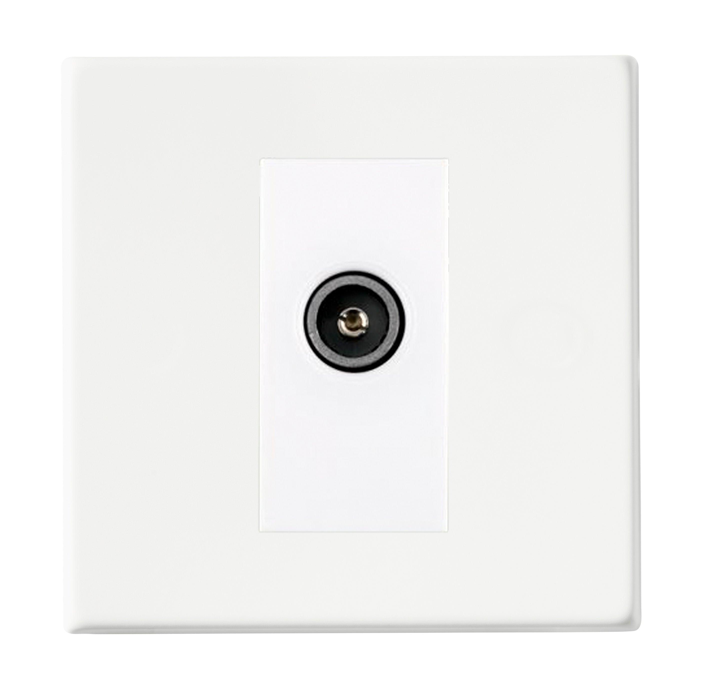 Hamilton Hartland G2 Matt White Non-Isolated Female TV Socket