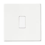 Hamilton Hartland G2 Matt White 10a 1 Gang Light Switch