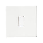 Hamilton Hartland G2 Matt White 10a 1 Gang Light Switch