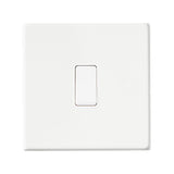 Hamilton Hartland G2 Matt White 10a 1 Gang Light Switch