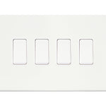 Hamilton Hartland G2 Matt White 10a 4 Gang Light Switch