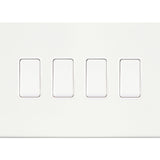 Hamilton Hartland G2 Matt White 10a 4 Gang Light Switch