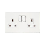 Hamilton Hartland G2 Matt White 13a Double Socket