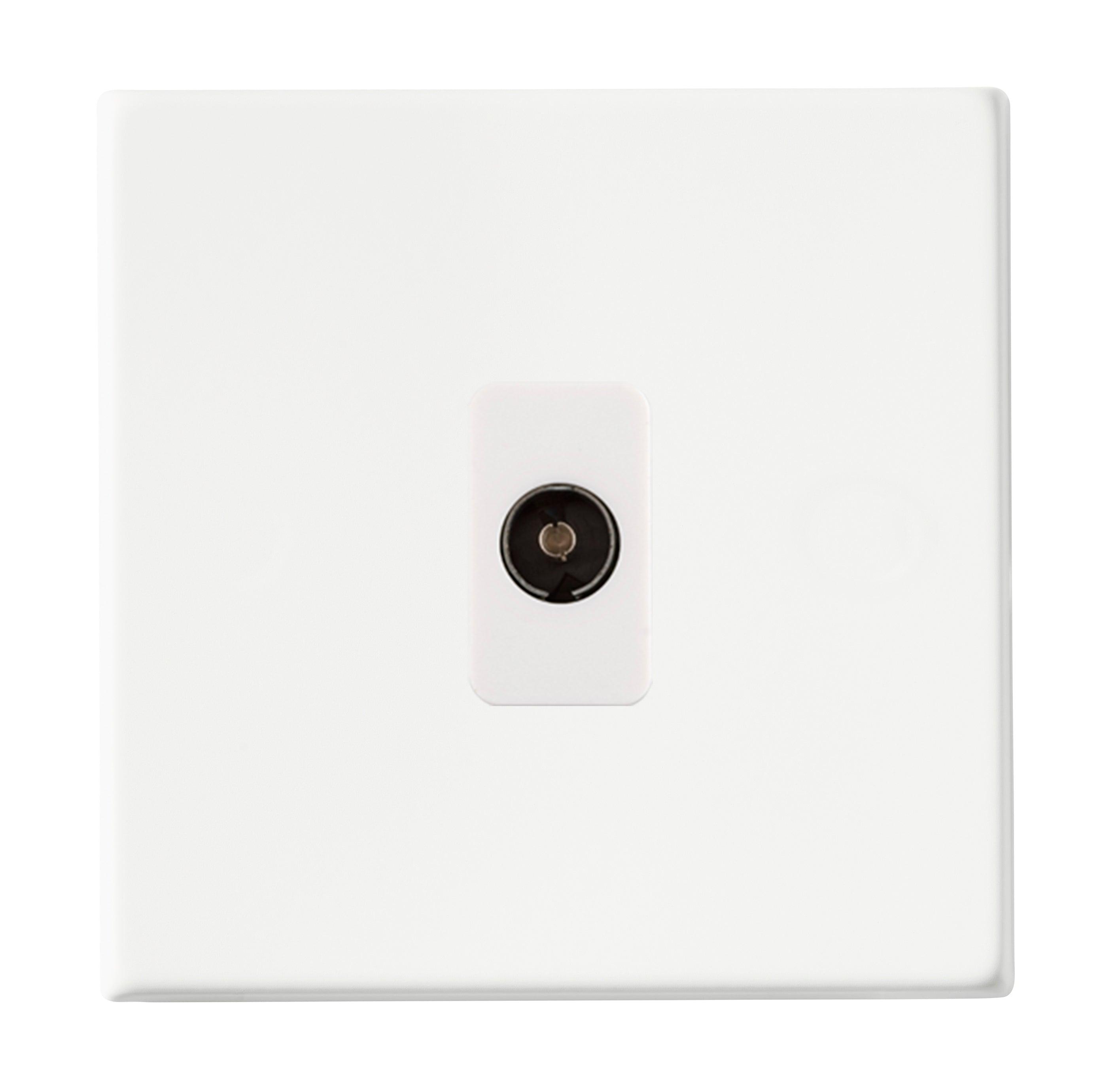 Hamilton Hartland G2 Matt White Isolated TV Socket