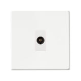 Hamilton Hartland G2 Matt White Isolated TV Socket