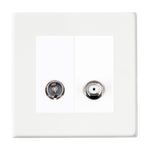 Hamilton Hartland G2 Matt White TV & Satellite Socket