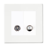 Hamilton Hartland G2 Matt White TV & Satellite Socket