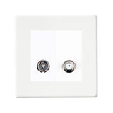 Hamilton Hartland G2 Matt White TV & Satellite Socket