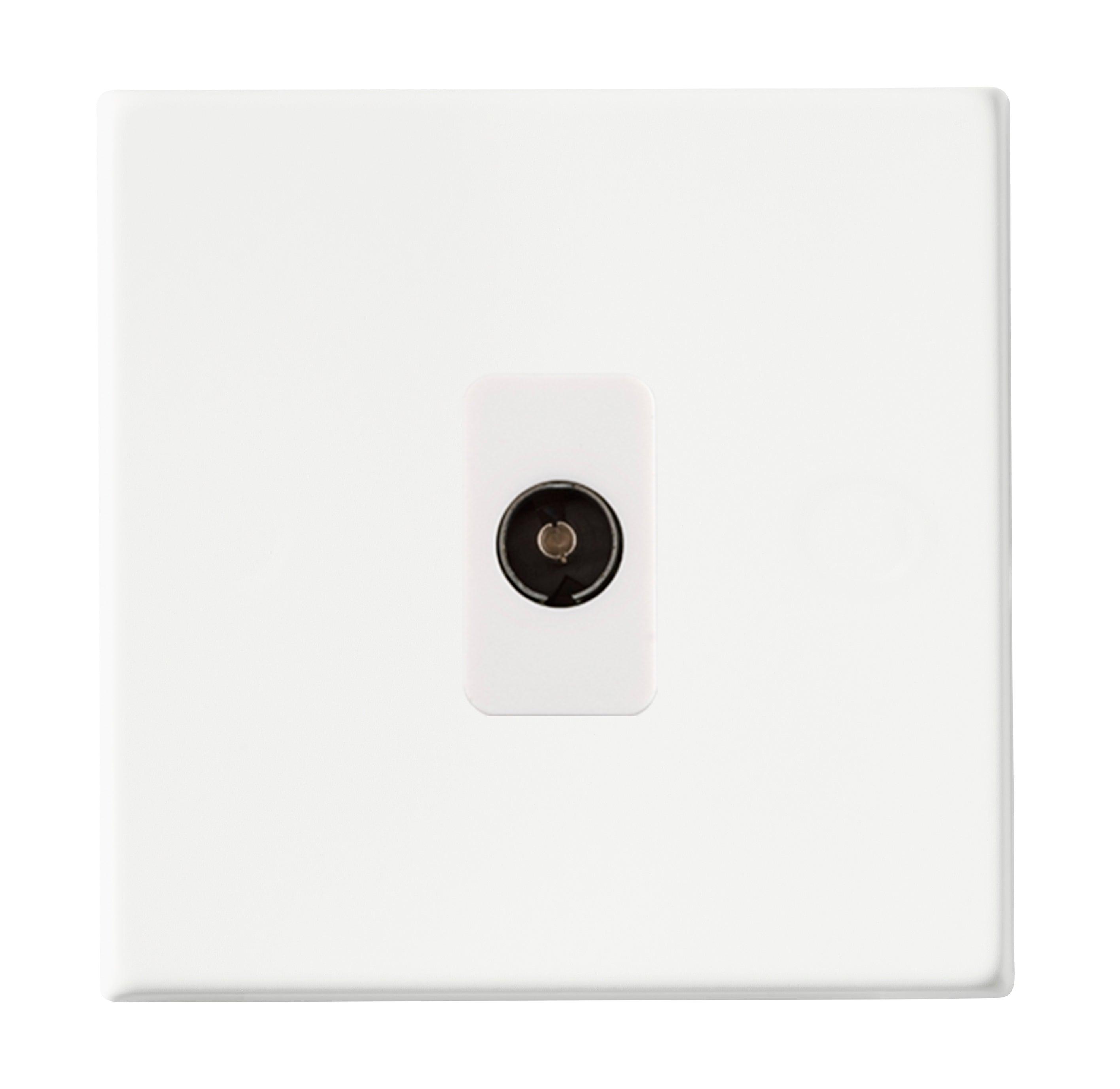 Hamilton Hartland G2 Matt White Non-Isolated TV Socket