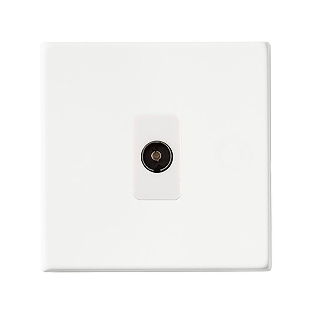 Hamilton Hartland G2 Matt White Non-Isolated TV Socket