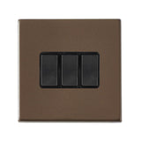 Hamilton 7G2RBR23BL-B G2 Richmond Bronze 10A triple 2 way light switch