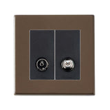 Hamilton 7G2RBTVSATB G2 Richmond Bronze non-isolated TV and satellite socket