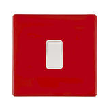 Hamilton 7RCR21WH-W CFX Gloss Red Light Switch 1 Gang 2 Way 10a