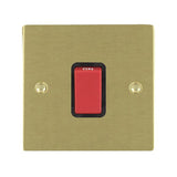 Hamilton 8245B Satin Brass 45A double pole isolator