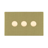 Hamilton 82C3X40 CFX Satin Brass triple 400w 2 way dimmer