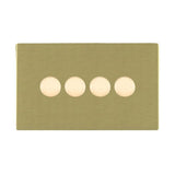 Hamilton 82C4X40 CFX Satin Brass quadruple 400w 2 way dimmer