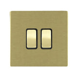 Hamilton 82CR22SB-B CFX Satin Brass 10A double 2 way light switch