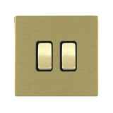 Hamilton 82CR32SB-B CFX Satin Brass 10A double intermediate light switch