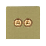 Hamilton 82CT22 CFX Satin Brass 20A double toggle light switch 2 way