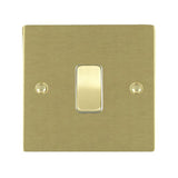 Hamilton 82DPSB-W Satin Brass 20A double pole switch