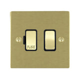 Hamilton 82SPSB-B Satin Brass 13A switched fused spur