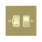 Hamilton 82SPSB-W Satin Brass 13A switched fused spur